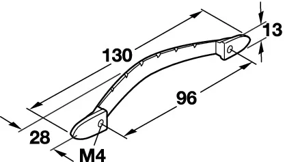 Zinc Madrid Handle Dimensions: 110.93.331