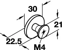 Bronzed and Brushed Zinc Knob Dimensions: 134.33.111