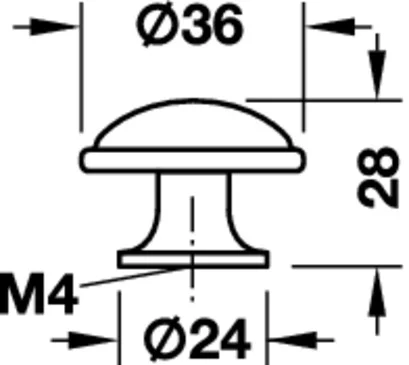 Zinc Bungalow Luna Knob Dimensions: 134.09.231