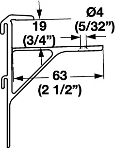 Small Shelf Bracket, Omni Track: 792.02.060