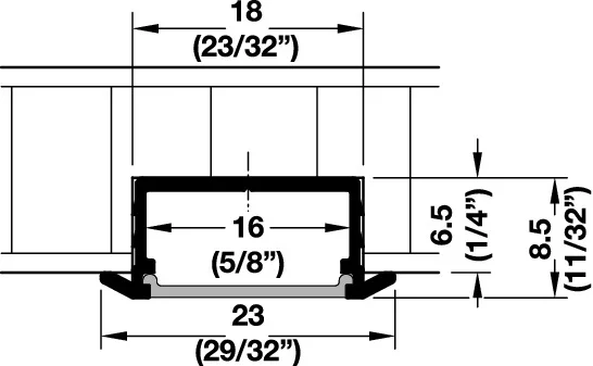 Recessed Channel Mounting (Milk): 833.72.864