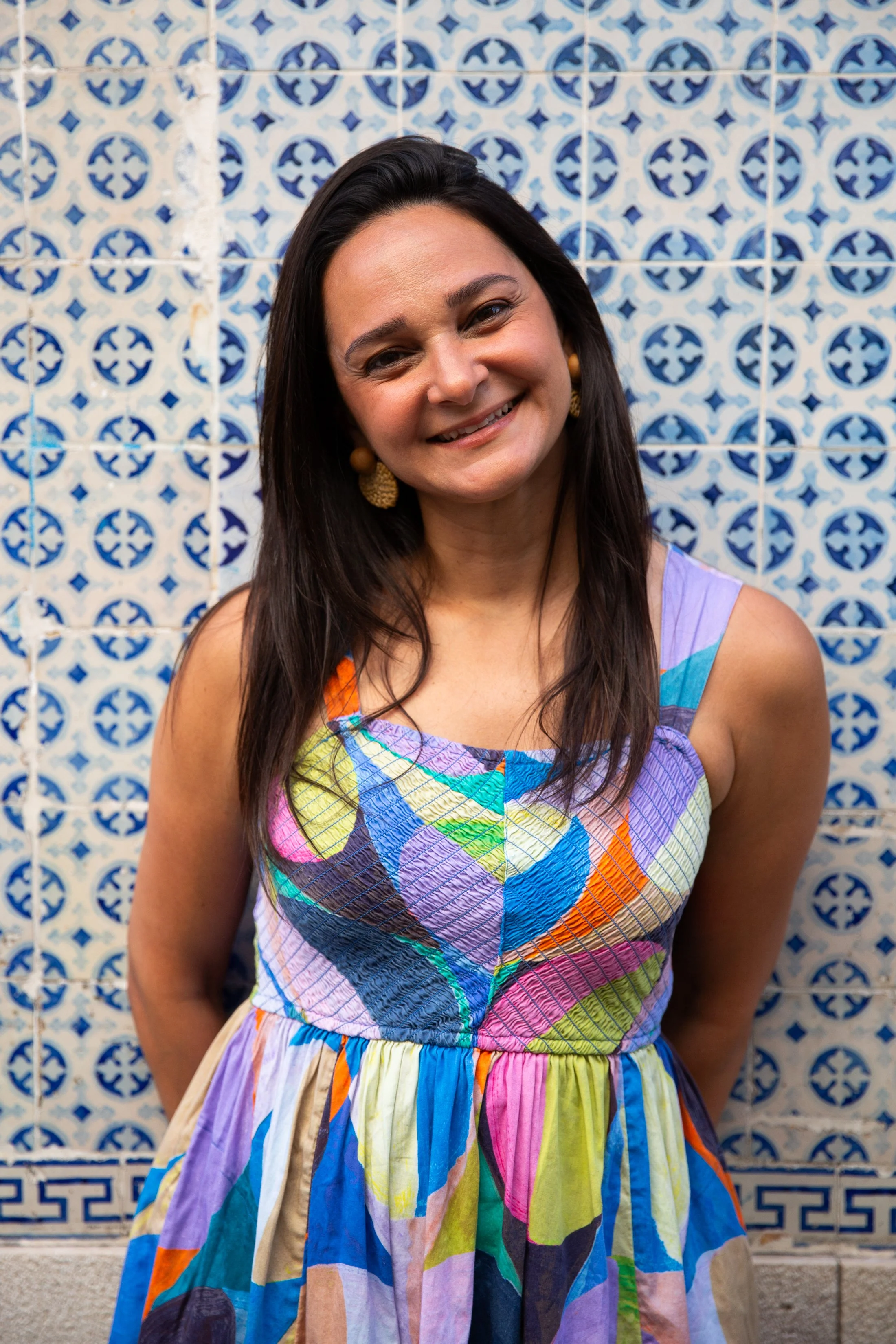 
Professional headshot of a creative professional photographed in Lisbon, Portugal, showcasing a confident and approachable personal brand portrait.
