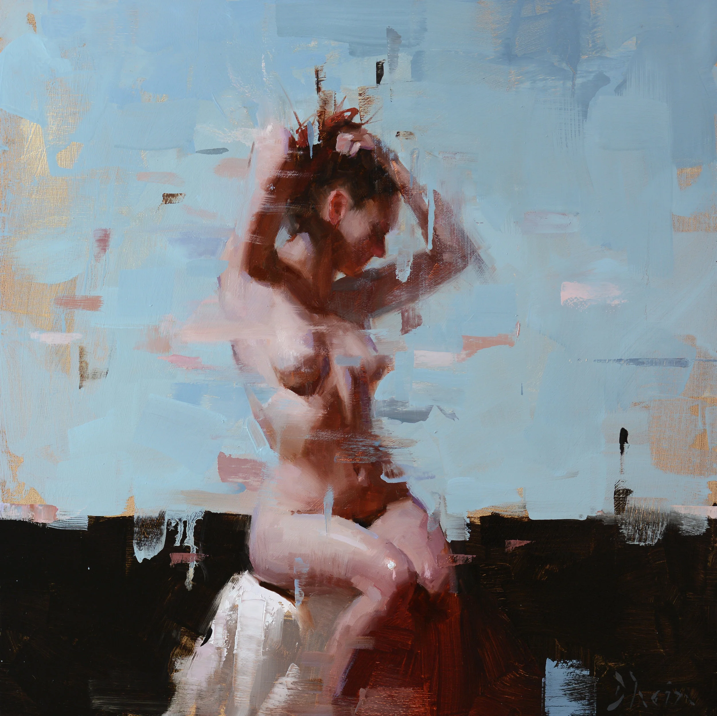 "Nude in Blue"