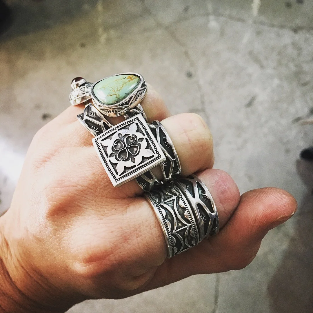 Stamped Silver Ring Collection