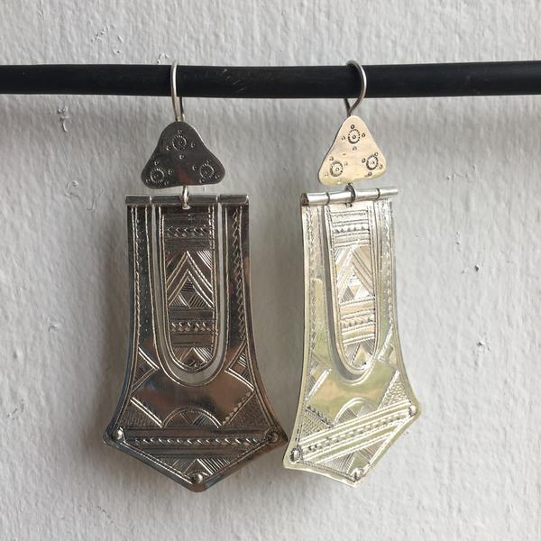 Moussa Albaka - Engraved Silver Earrings