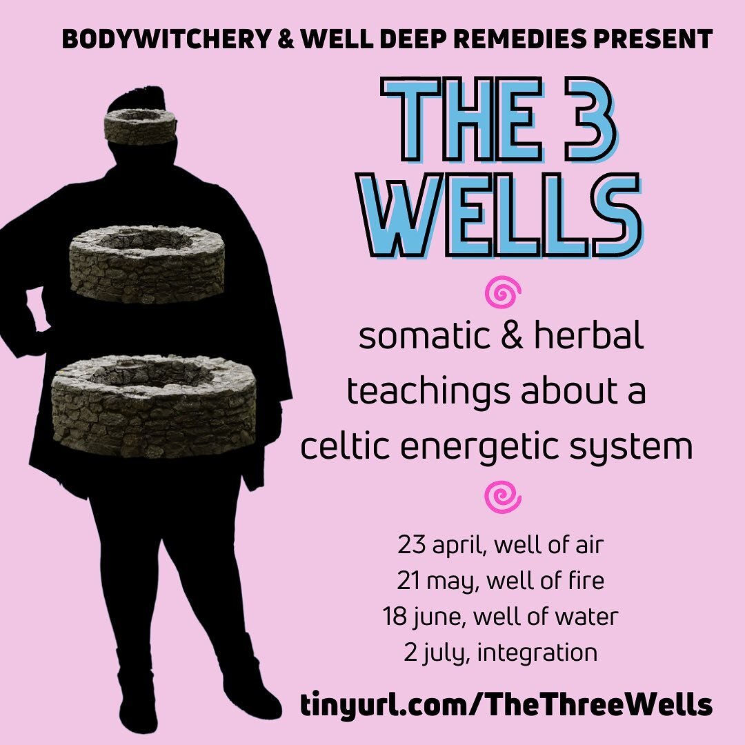 ⛲️ the 3 wells: back by popular demand! we&rsquo;re offering another cycle of this online class series and enrollment is now open! ⁣
⁣
🌀 @bodywitchery and myself will share information and cofacilitate group practice using a celtic framework of ener