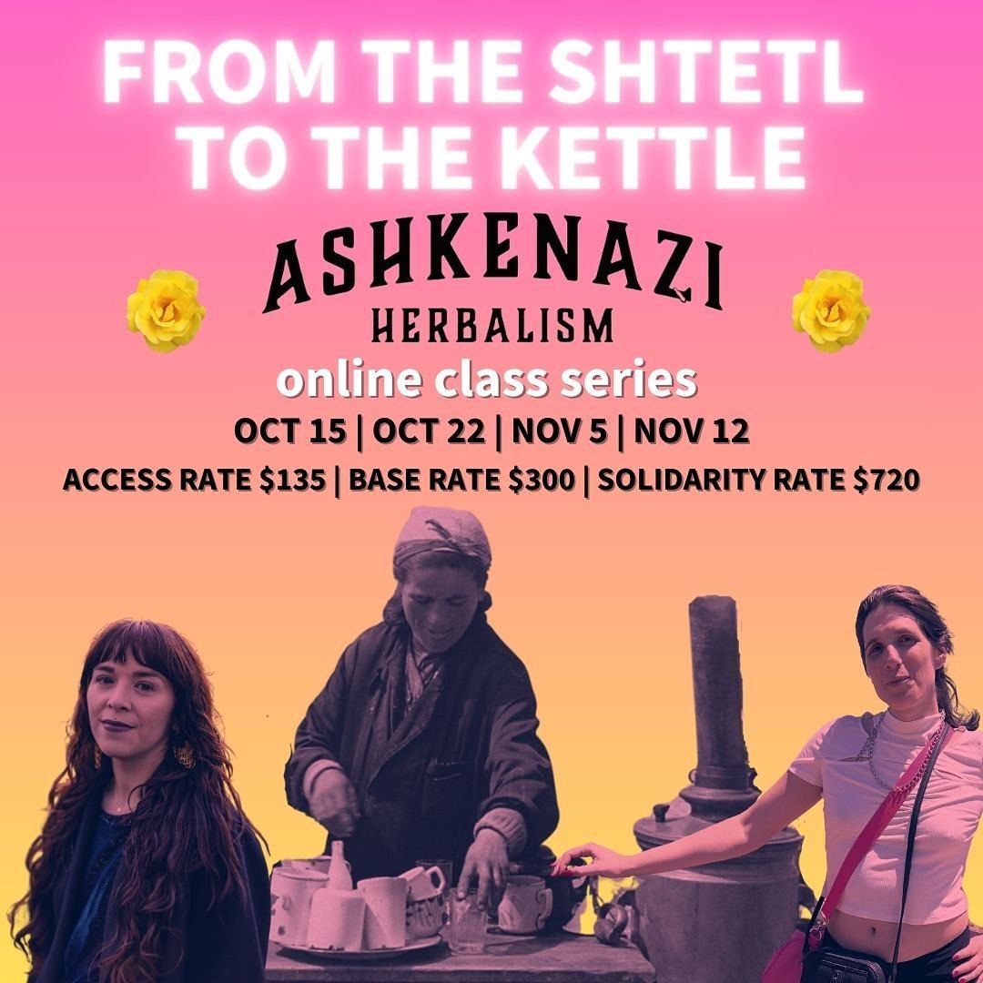 FROM THE SHTETL TO THE KETTLE &ndash; r3gistration for ASHKENAZI HERBALISM Fall 2023 online class series is LIVE!! ⁣
⁣
⁣
Herbalists and educators @ayelet___hashachar and @welldeepremedies are collaborating to offer these classes informed by Deatra Co