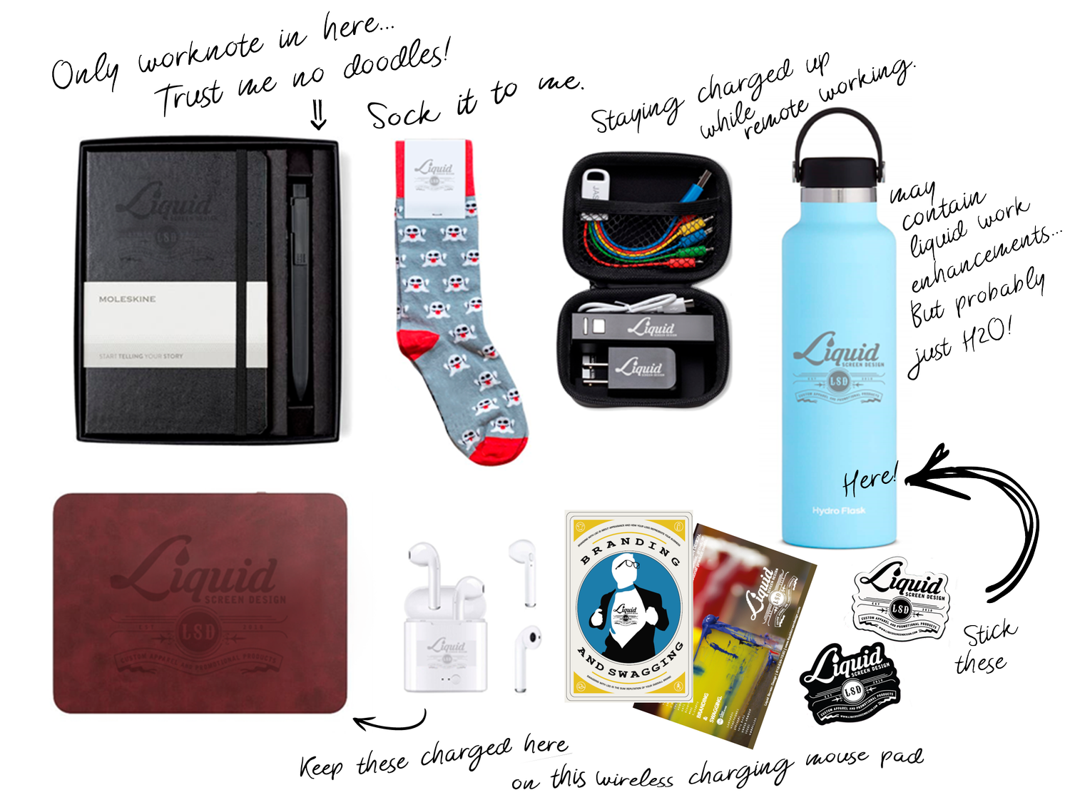 Custom Swag Box Custom Promotion — Liquid Screen Design