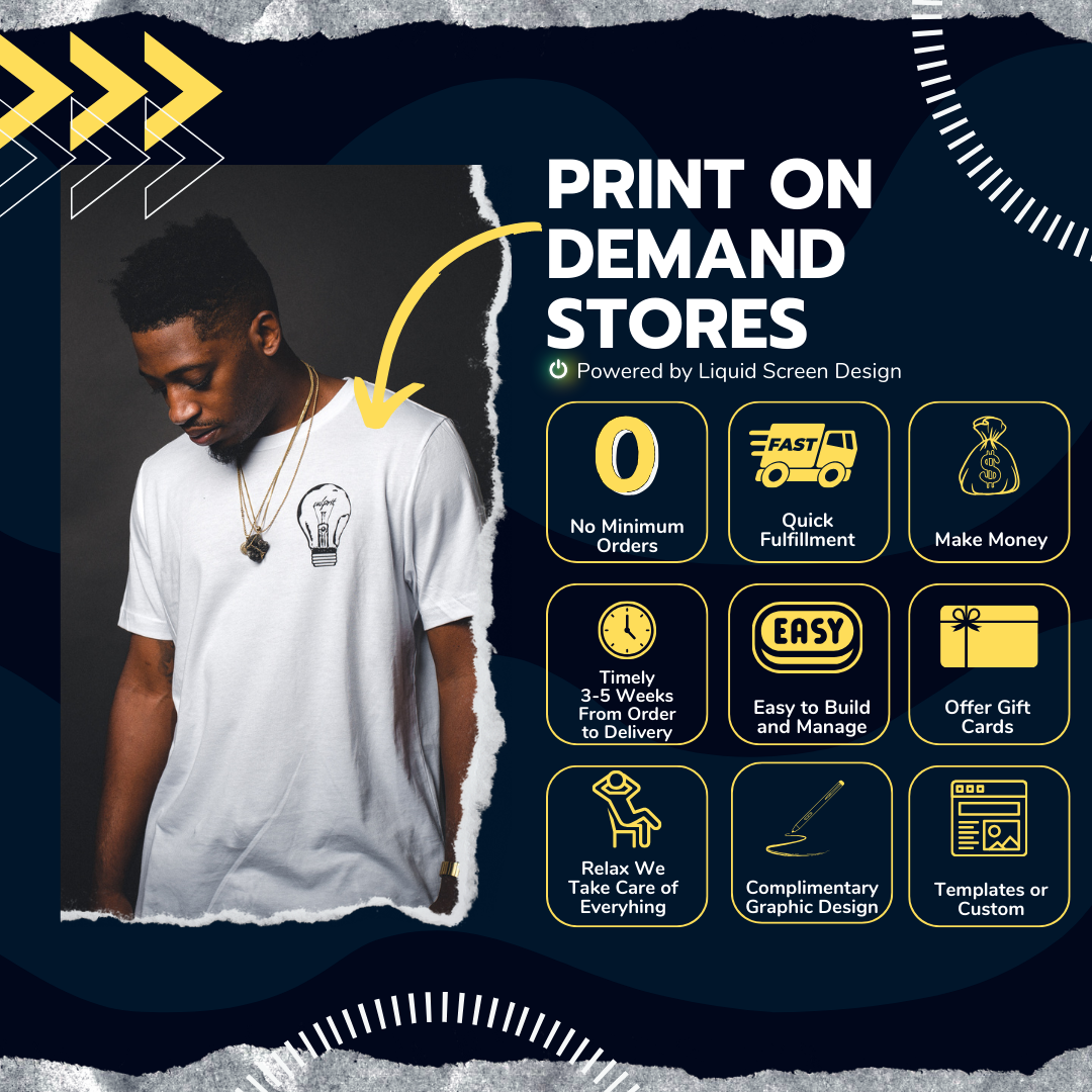 POD Stores — Liquid Screen Design