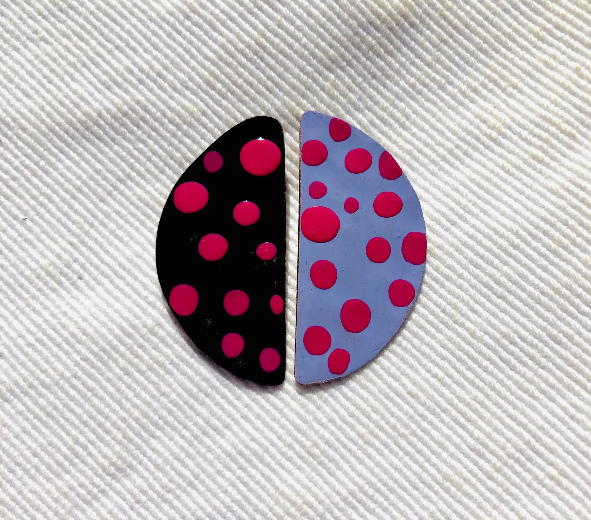 Ickis Polka Dot Copper Earrings 