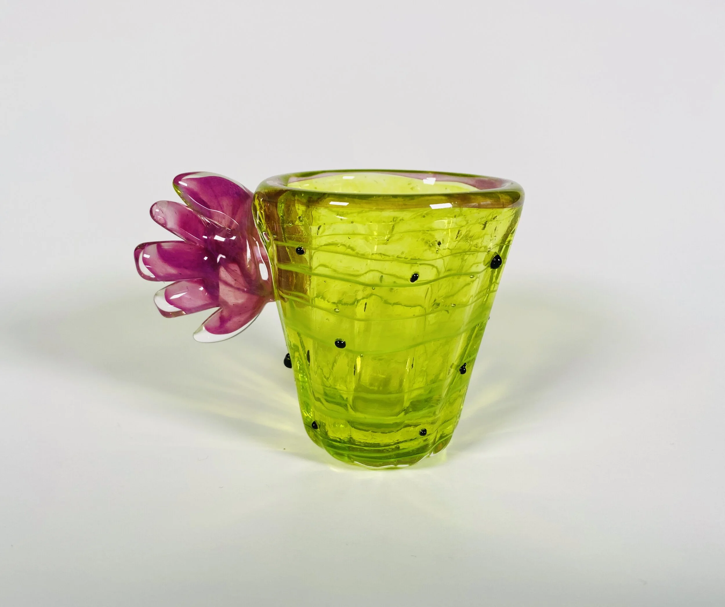 Pink Flower Shot Glass Uno