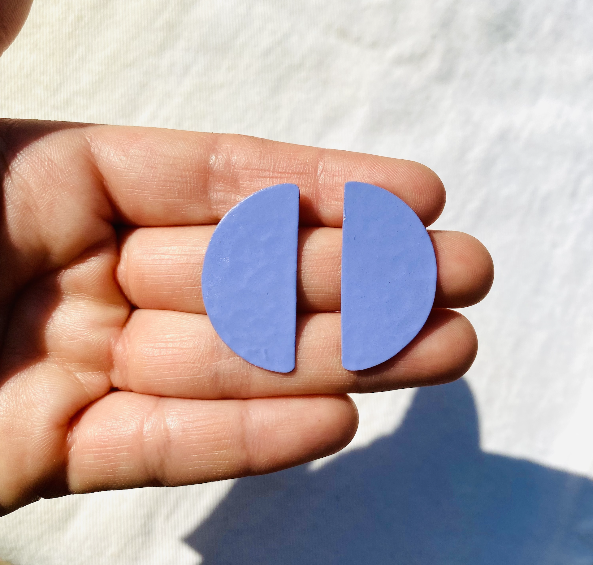 Lilac Copper Stud Earrings