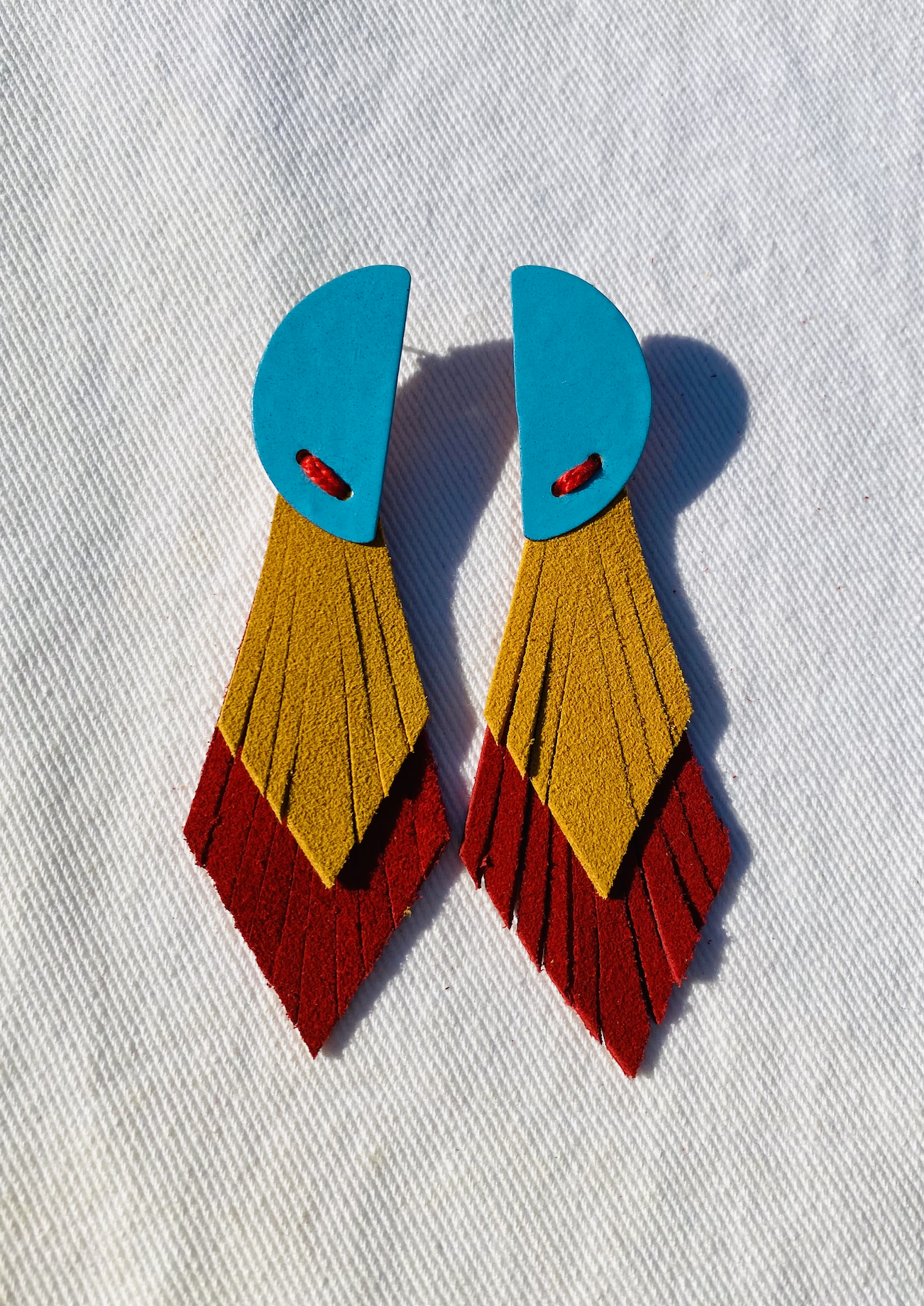 Water Blue and Fringe Earrings Set Dos