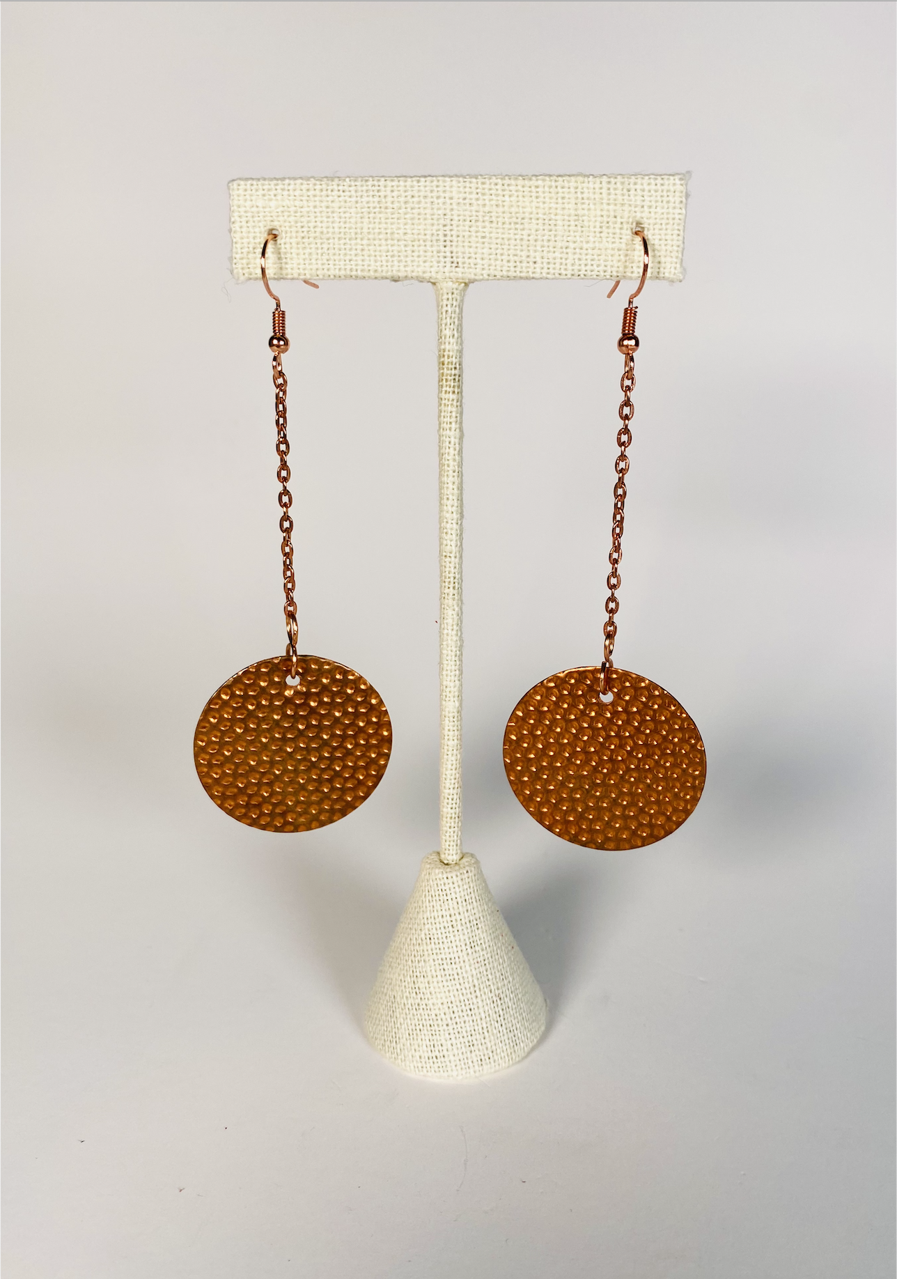 Dot Copper Disco Earrings 