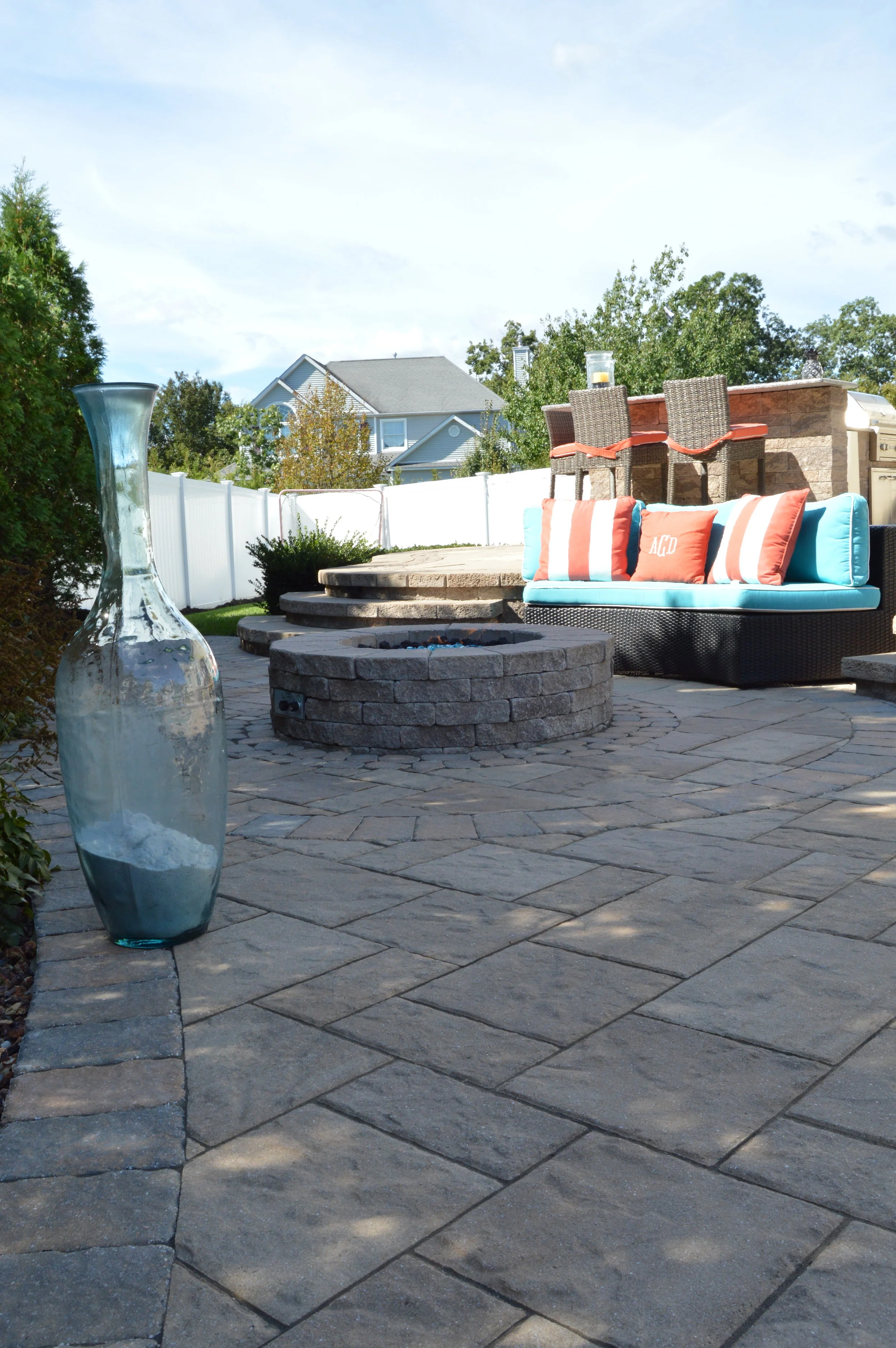Outdoor Fireplace Huntington, Long Island, NY — Above All Masonry
