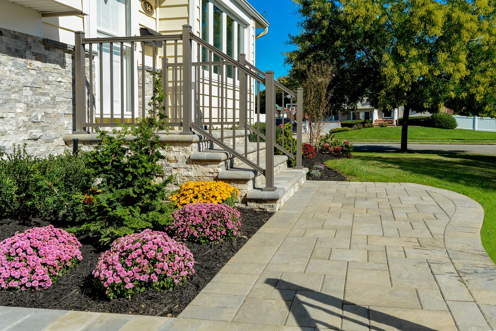 Port Jefferson, NY swimming pool and patio and lawn