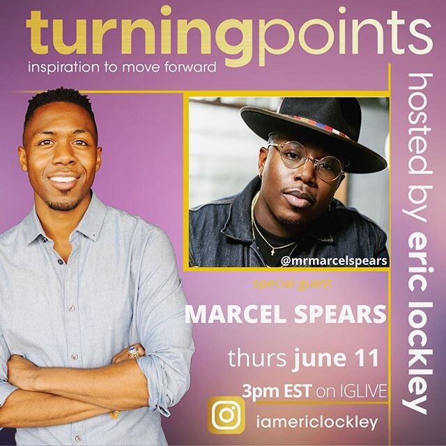 Thurs 3pm ET/ 12pm PT my guest is Marcel Spears! Currently starring in &ldquo;The Neighborhood&rdquo; on CBS, Marcel&rsquo;s comedic skills have been showcased in &ldquo;The Mayor&rdquo; on ABC and most recently in Jordan E. Cooper&rsquo;s short film