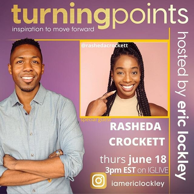 Thurs 3pm ET/ 12pm PT we&rsquo;ve got the hilarious multi-hyphenate Rasheda Crockett as our guest! You can catch her as Tracey in &ldquo;Bigger&rdquo; on BET+ (also now streaming on Amazon) and on All Rise on @cbstv . Rasheda is also a talented write