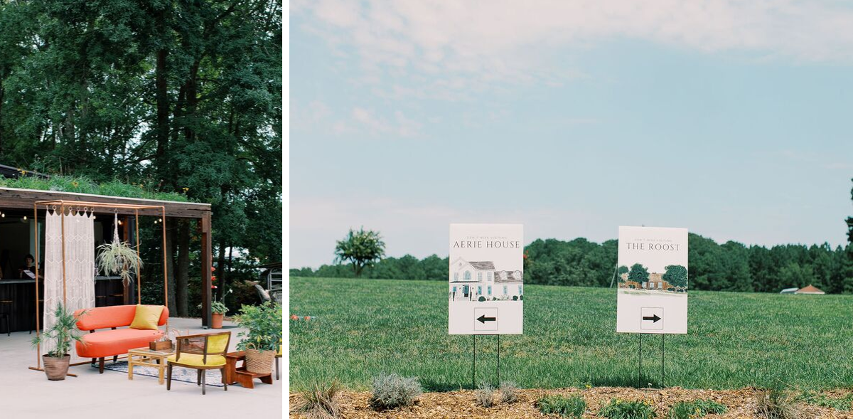 Jordan Maunder Photography Speciality Furniture by The Meadows Custom Watercolor signage by CKCreation Designs