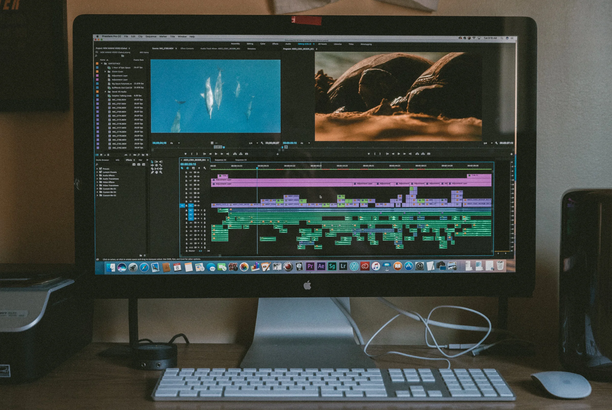 We offer the following post-production services: editing, color correction, and audio mixing. We can deliver your project to your final location.