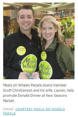 Christianson in Portland Monthly Supporting Meals on Wheels People