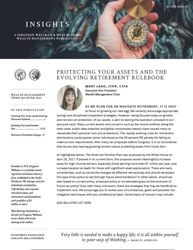 Third Quarter 2021 Wealth Management Insights Publication