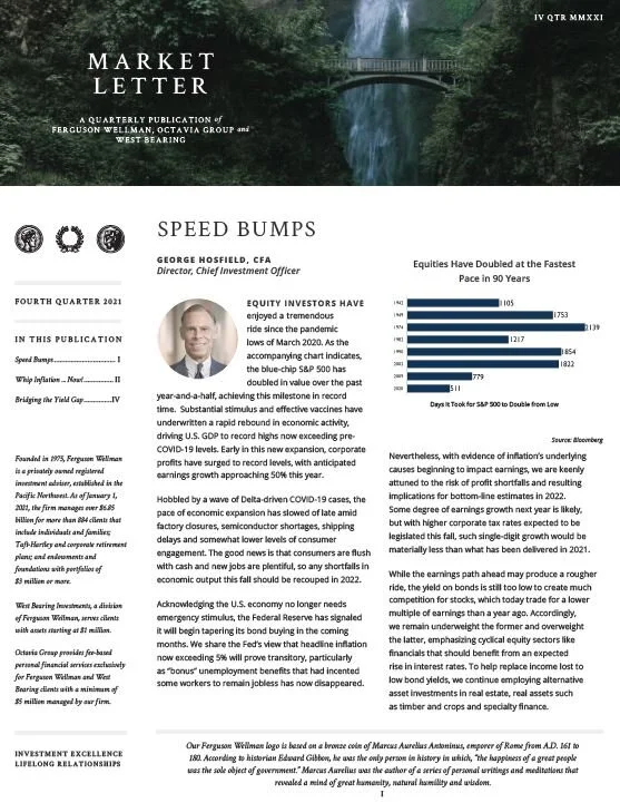 Fourth Quarter 2021 Market Letter: Speed Bumps