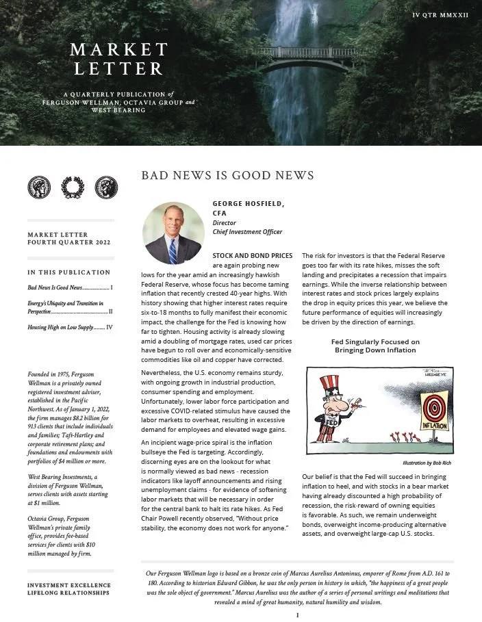 Fourth Quarter 2022 Market Letter: Bad News Is Good News