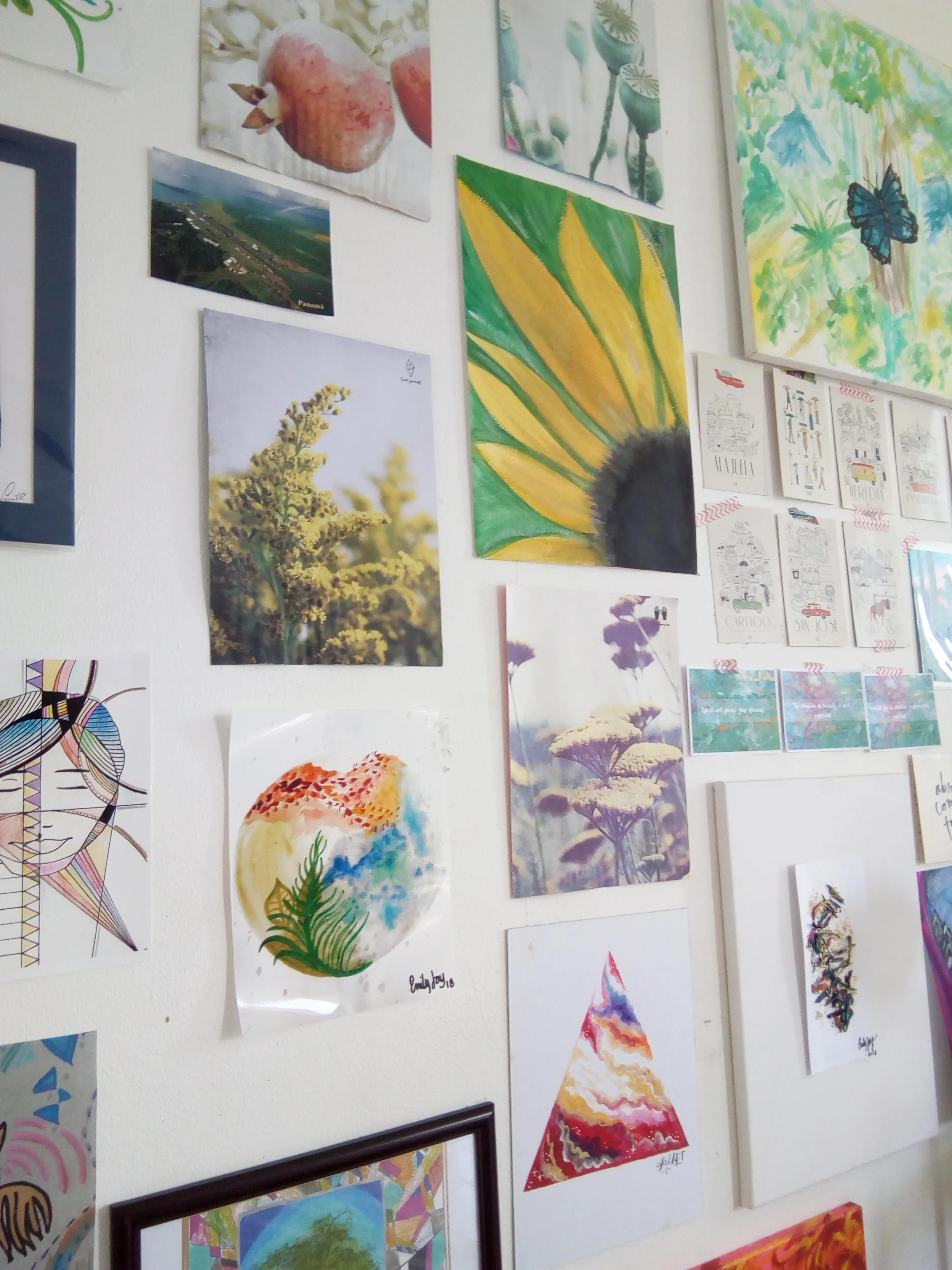 My Curated Collection: Gallery Wall of images I have been given, commissioned, made, found, bought, and students work from 2 017-2018