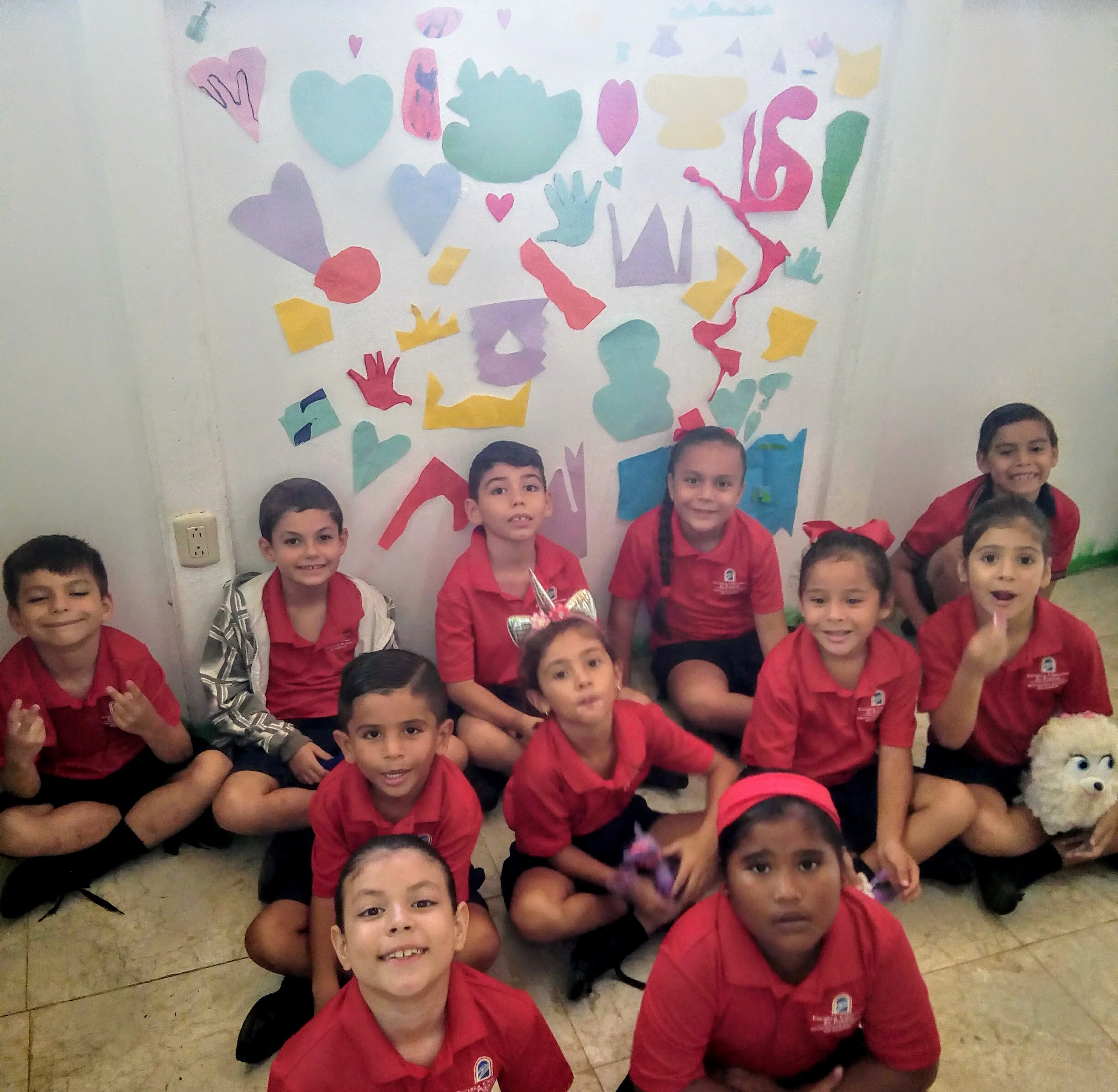 My 1st grade class with their Matisse inspired Mural 