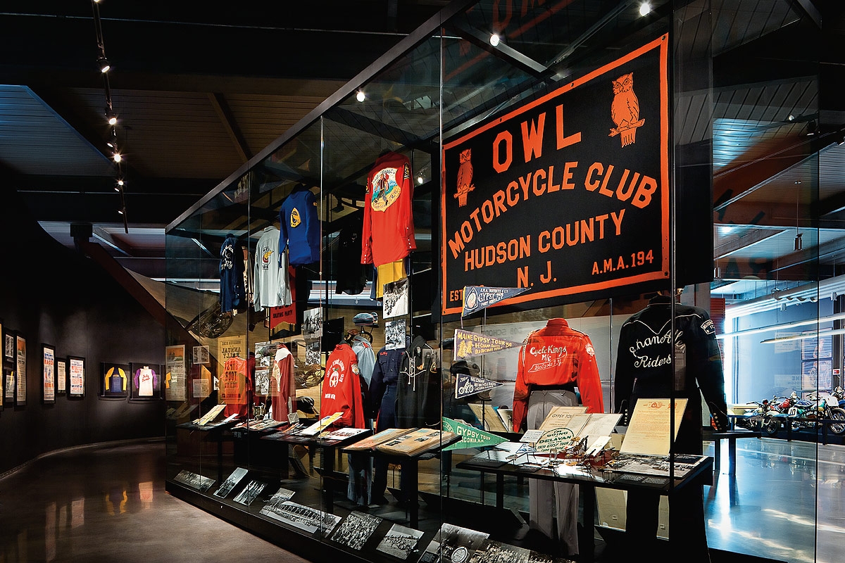  Harley Davidson Museum, Milwaukee, WI. Textiles cleaned, conserved, and mounted for exhibition. Photo courtesy of Harley Davidson Museum. 