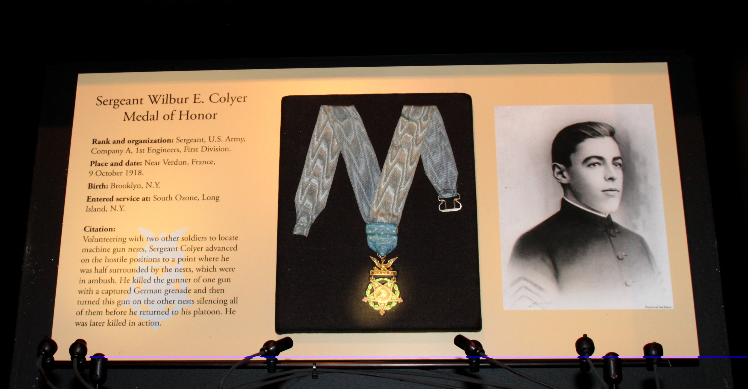  Medal of Honor, conserved and mounted for the First Division Museum at Cantigny, Wheaton, IL. Photo courtesy of First Division Museum at Cantigny. 