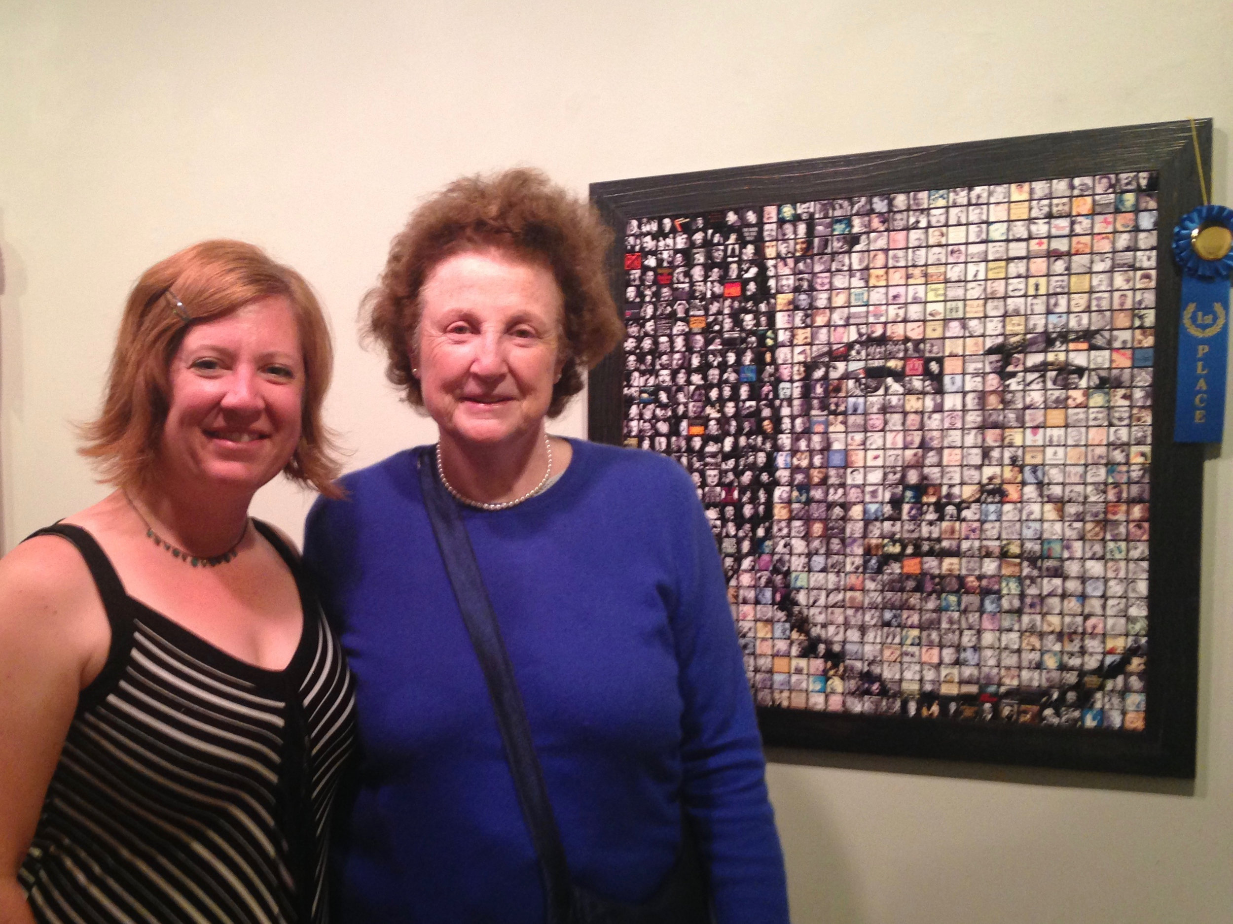 Jen McNulty & Valerie Hemingway (Ernest Hemingway's daughter-in-law & last assistant) at A Moveable Feast exhibition, where "Papa Hemingway" won first place, July 2016.