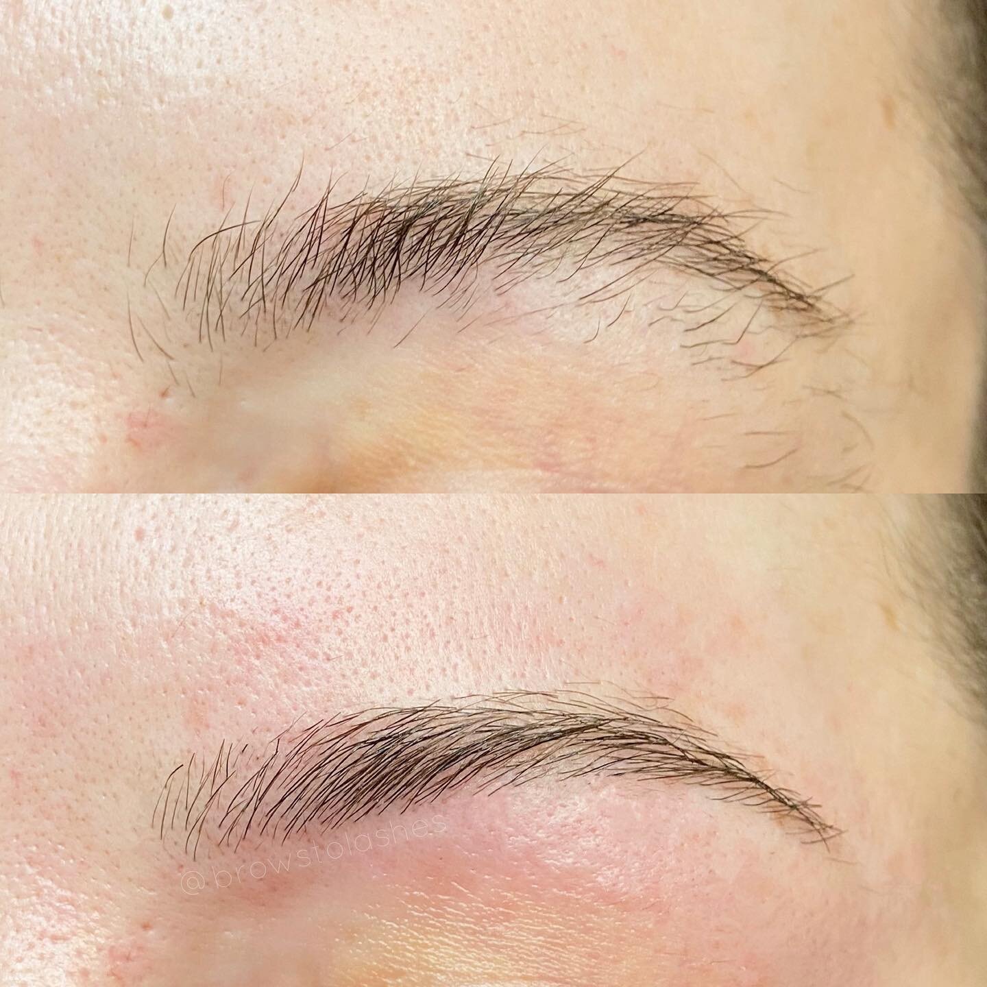 We love a good brow clean up! Our client grew her brows out for a couple of months to let some areas fill in a bit and the results are amazing! (The second photo was taken immediately after service. The redness does subside within the first few hours