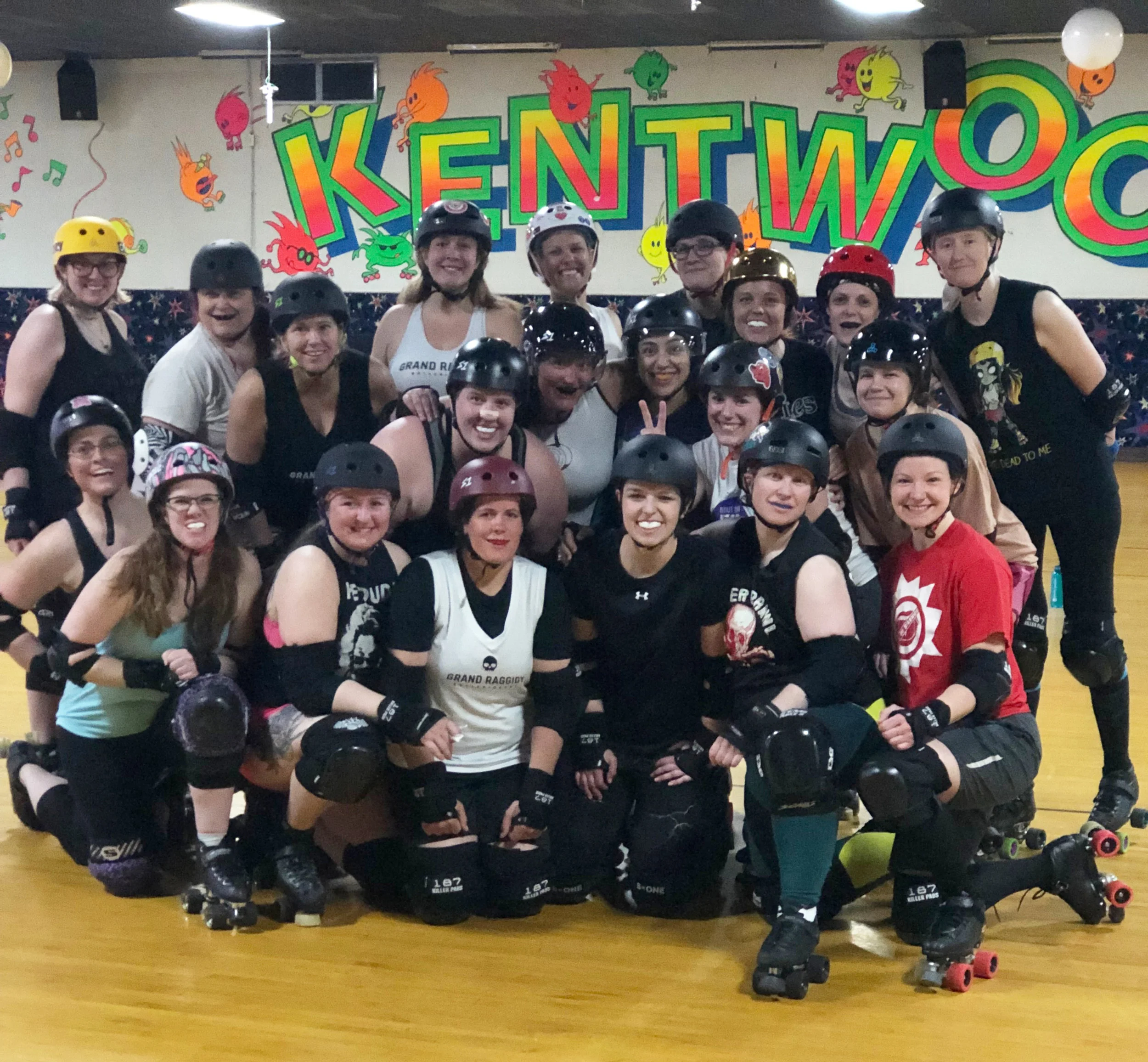 GRRD Skaters at our Practice Location, the Kentwood Funspot