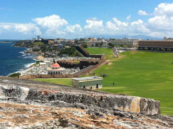  A view looking down on San Juan. 