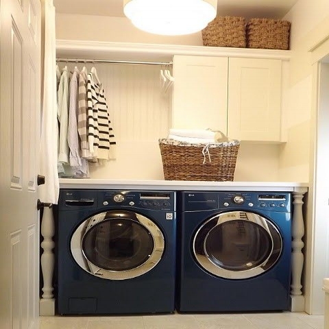 A pole above your washer could put your dryer almost out of business.
