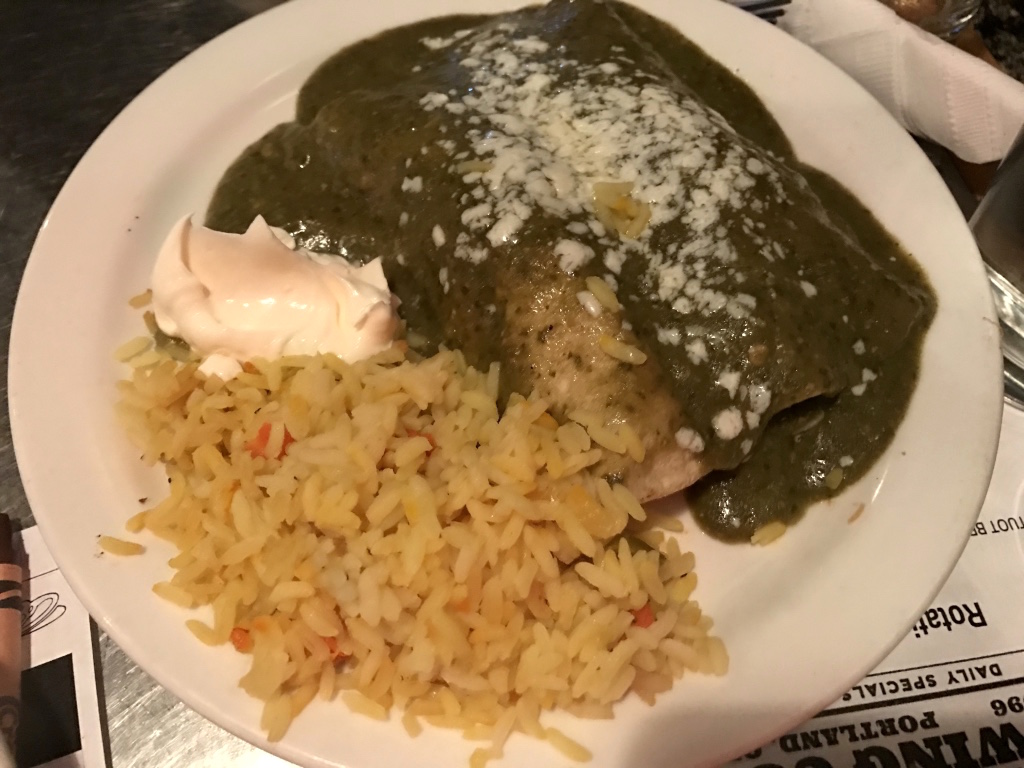 Alameda Brewing enchiladas