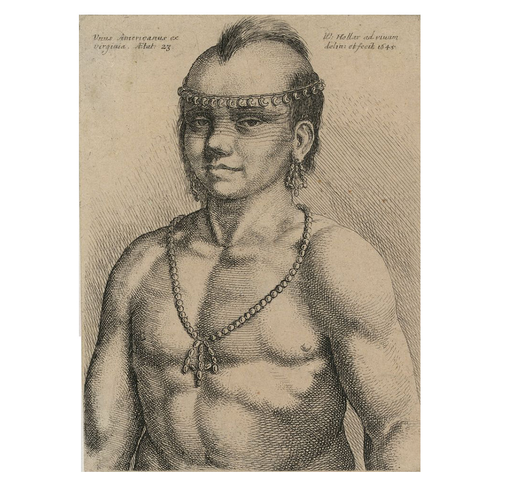 Wenceslaus Hollar, Algonquian Indian 1645