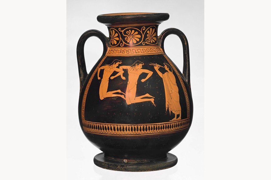 Pelike (two-handled storage jar); Circle of Euthymides; Athens; ca. 520 BCE; Boston Museum of Fine Arts