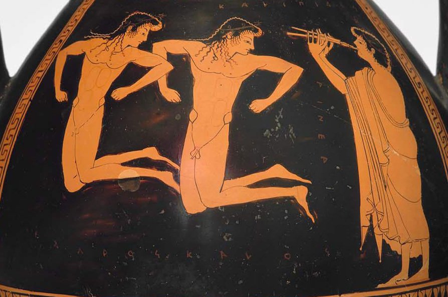 Pelike (two-handled storage jar); Circle of Euthymides; Athens; ca. 520 BCE; Boston Museum of Fine Arts
