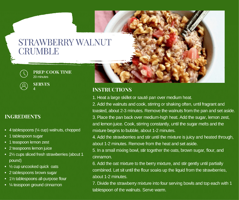 Strawberry Walnut Crumble
