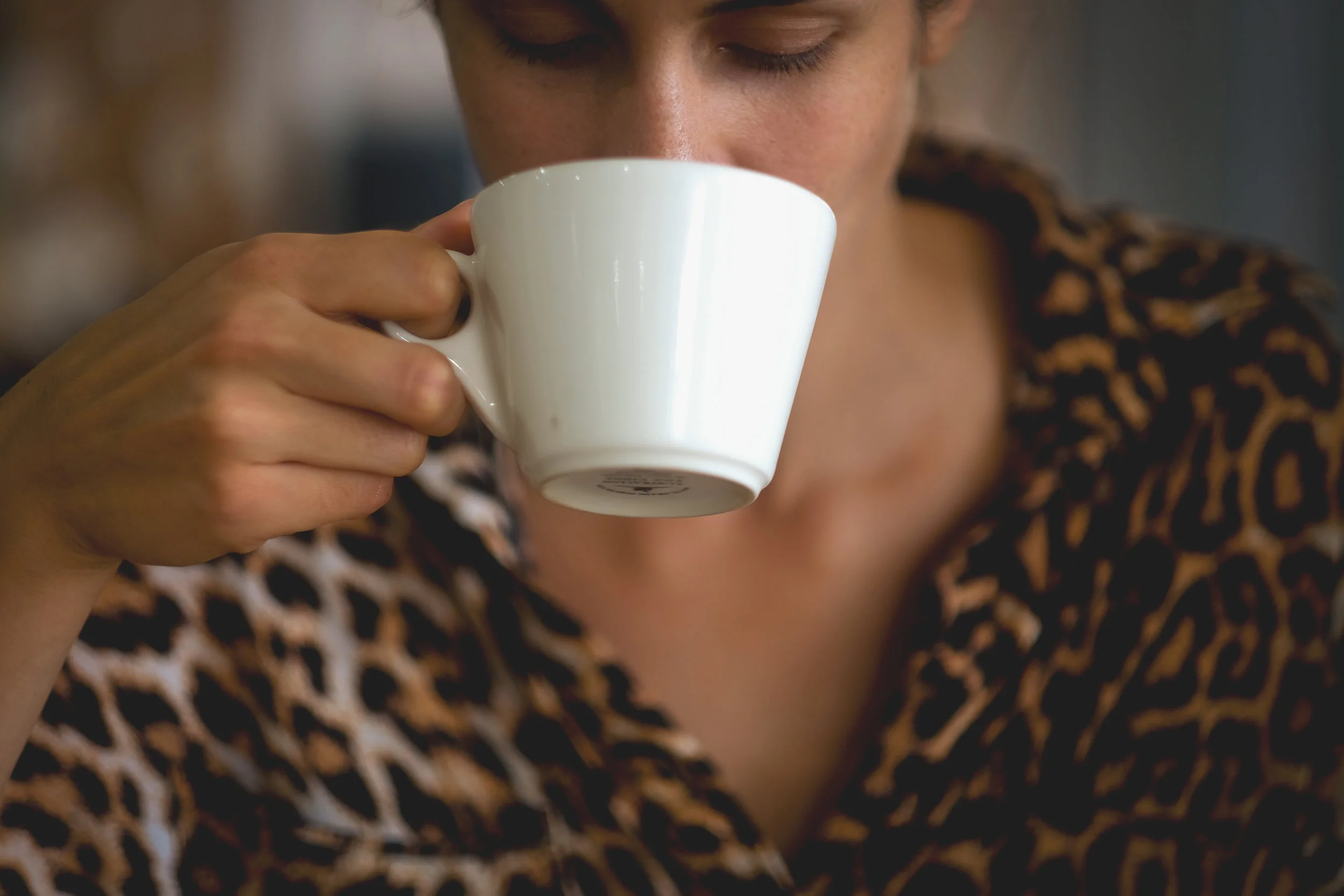 Enjoying a cuppa