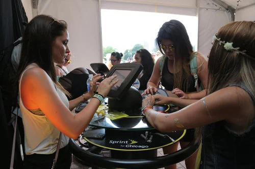 Branded charging tables