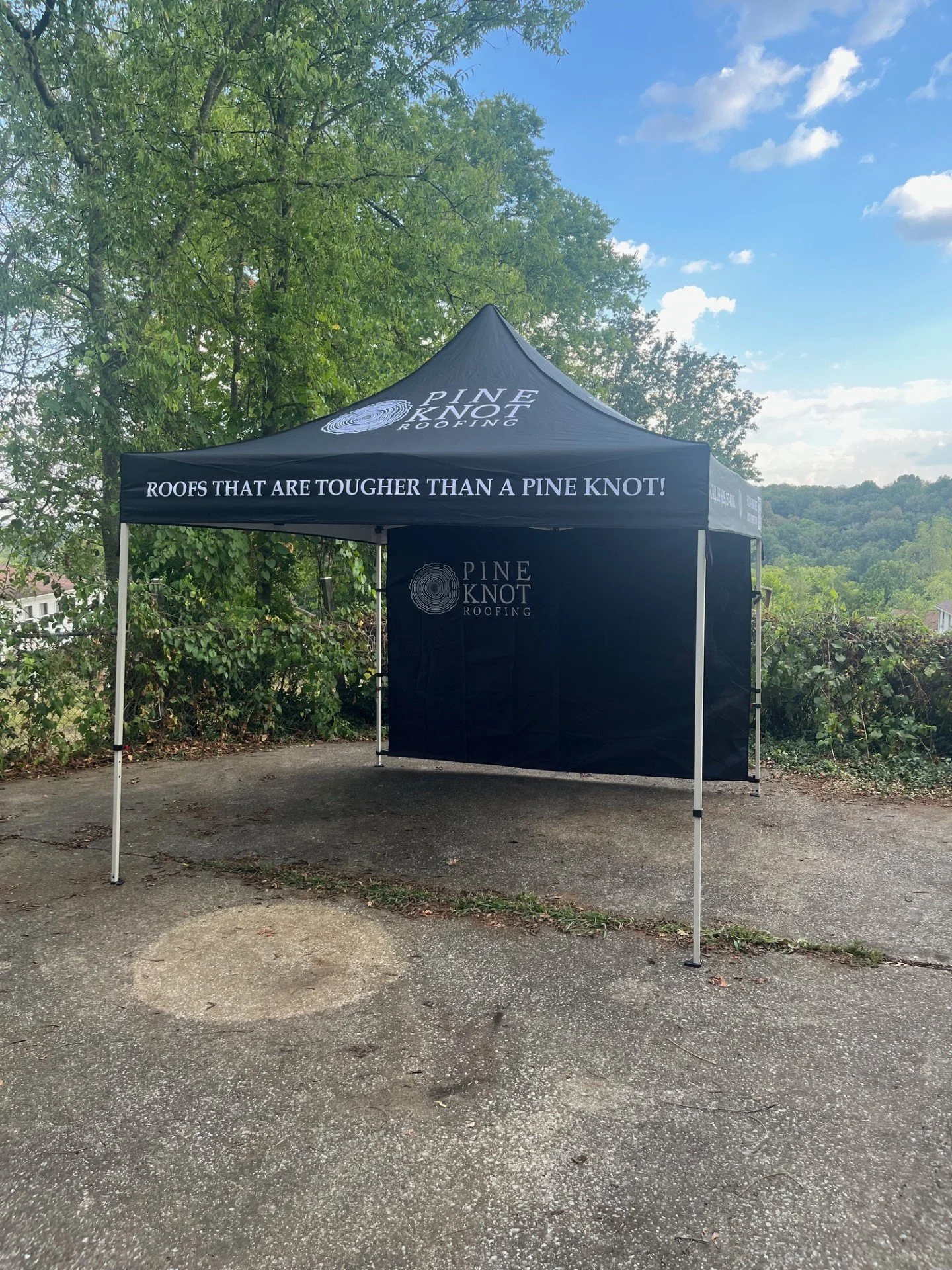 10x10 Pop-up Event Tent for Pine Knot Roofing, Hendersonville, TN
