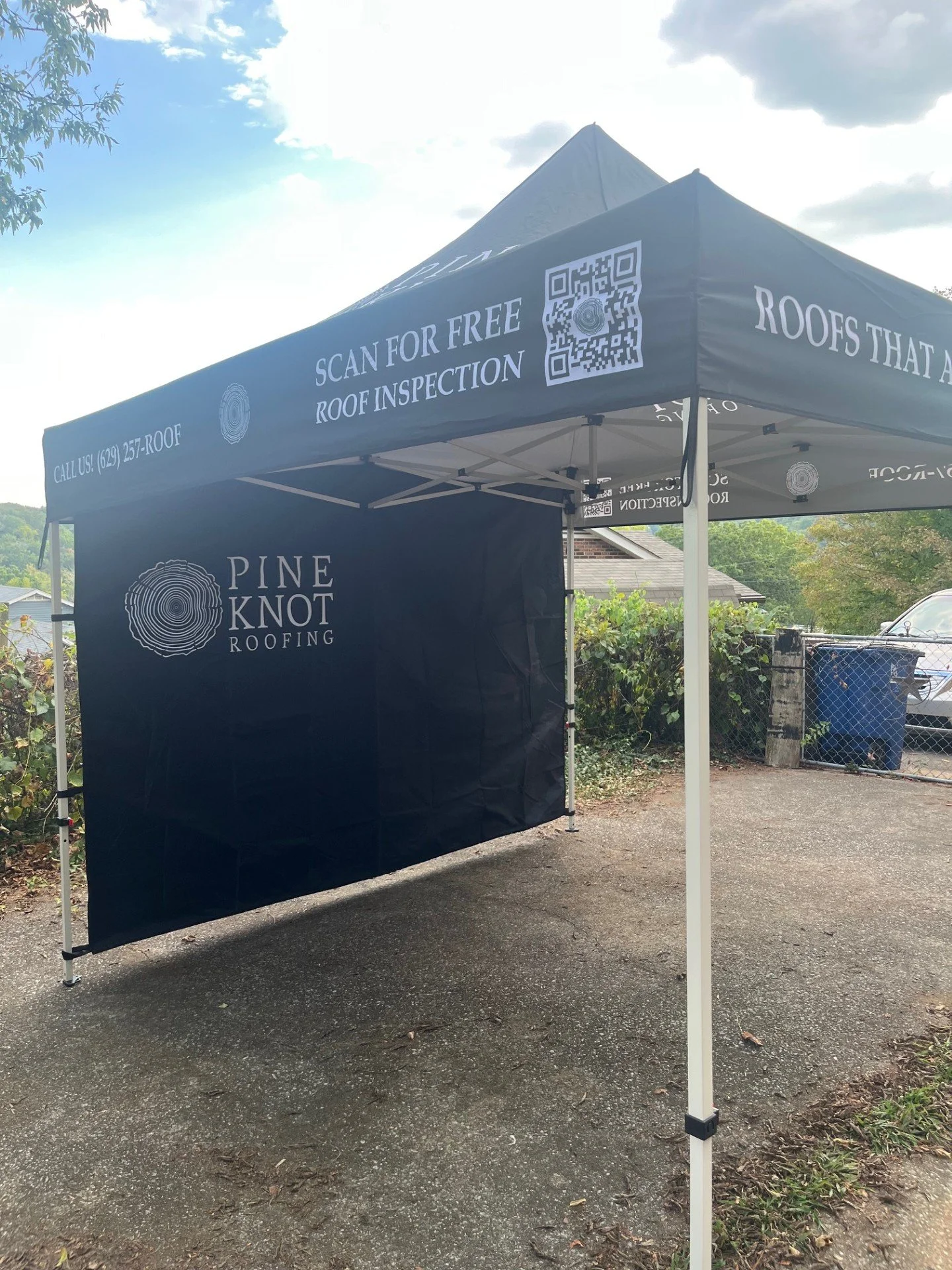 10x10 Event Tent for Pine Knot Roofing, Hendersonville, TN