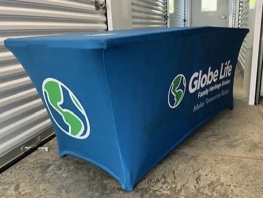 6ft Stretch Table Skirt for Globe Life Heritage Division in Hendersonville, TN