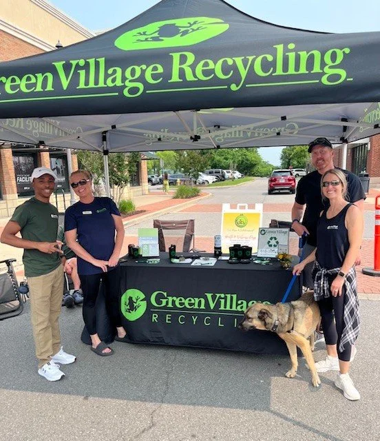 6ft draped table throw for Green VIllage Recycling in Hendersonville, TN, Farmers Market