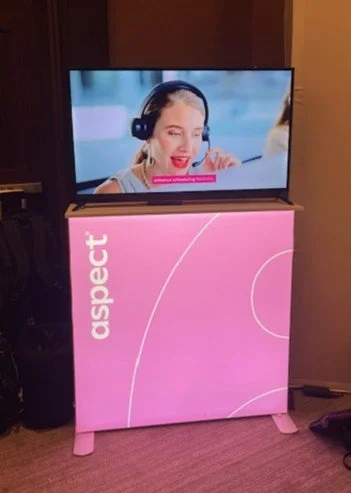 Backlit Counter and Monitor Stand