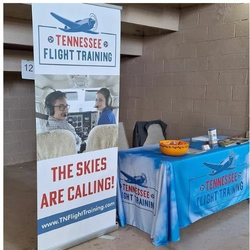 Tennessee Flight Training Banner Stand and Table Throw